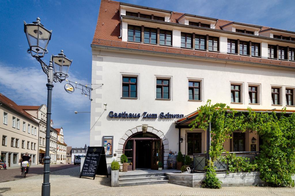 Hotel Gasthaus Zum Schwan Oschatz Esterno foto