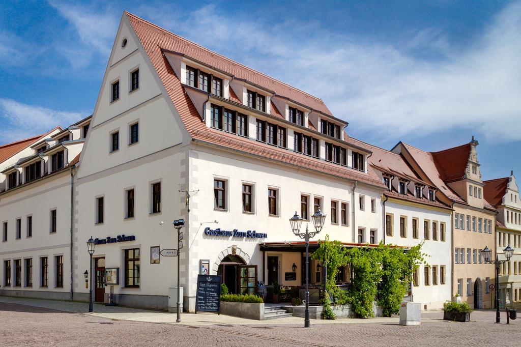 Hotel Gasthaus Zum Schwan Oschatz Esterno foto